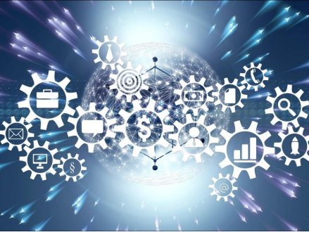 zahnräder Zahnradgrafik mit Symbolen für Technologie, Daten und globale Vernetzung für Markennamen finden.